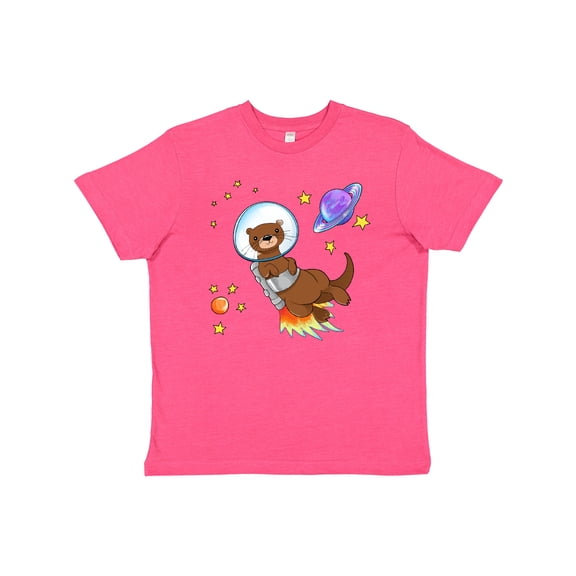 Inktastic Otter Space cute otter with rocket pack Youth T-Shirt