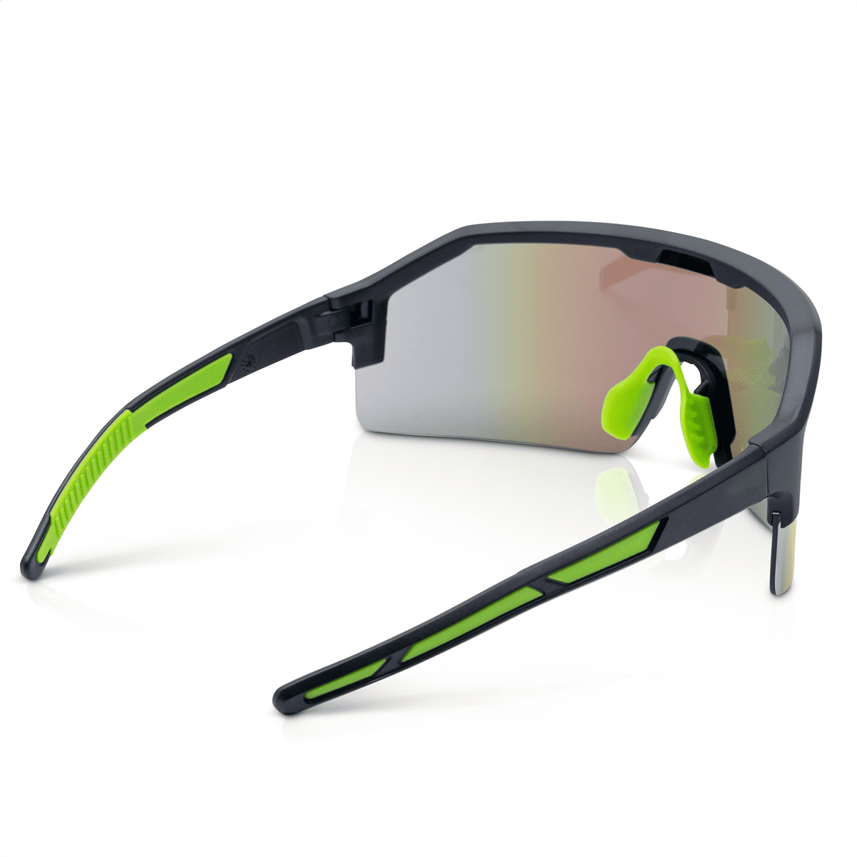 Jackson Safety Safety Glasses - MAXVIEW+ Series - Blue/Green Mirror Lens - Black Frame - Hardcoat Anti-Scratch