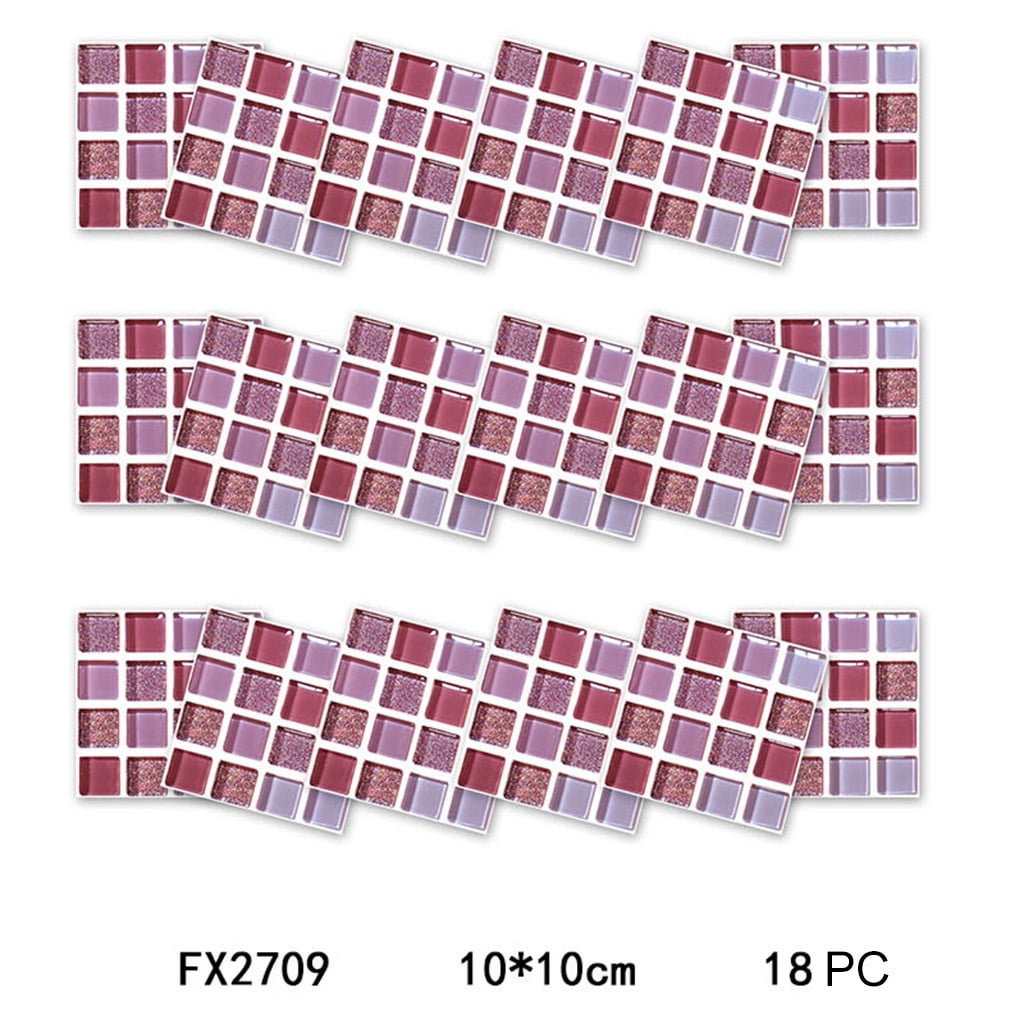 Wall Stickers SelfAdhesive Stickers Tile 18Pcs 3D Stickers Geometric European Wall Wall Sticker