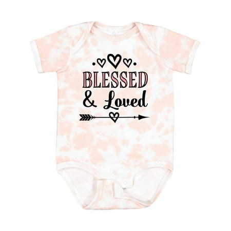 

Inktastic Blessed and Loved Baby Girl Girls Baby Bodysuit