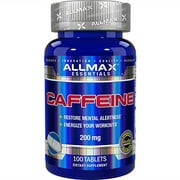 ALLMAX Nutrition Caffeine Pills, Fast Absorbing & Vegan, 200 mg per Serving, 100 Tablets