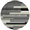 thumbnail image 2 of Addison Rugs Chantille Indoor/Outdoor Transitional Stripes Black Washable Round Rug, 8' x 8', 2 of 6