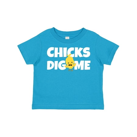 

Inktastic Chicks Dig Me with Bow Tie Gift Toddler Boy Girl T-Shirt