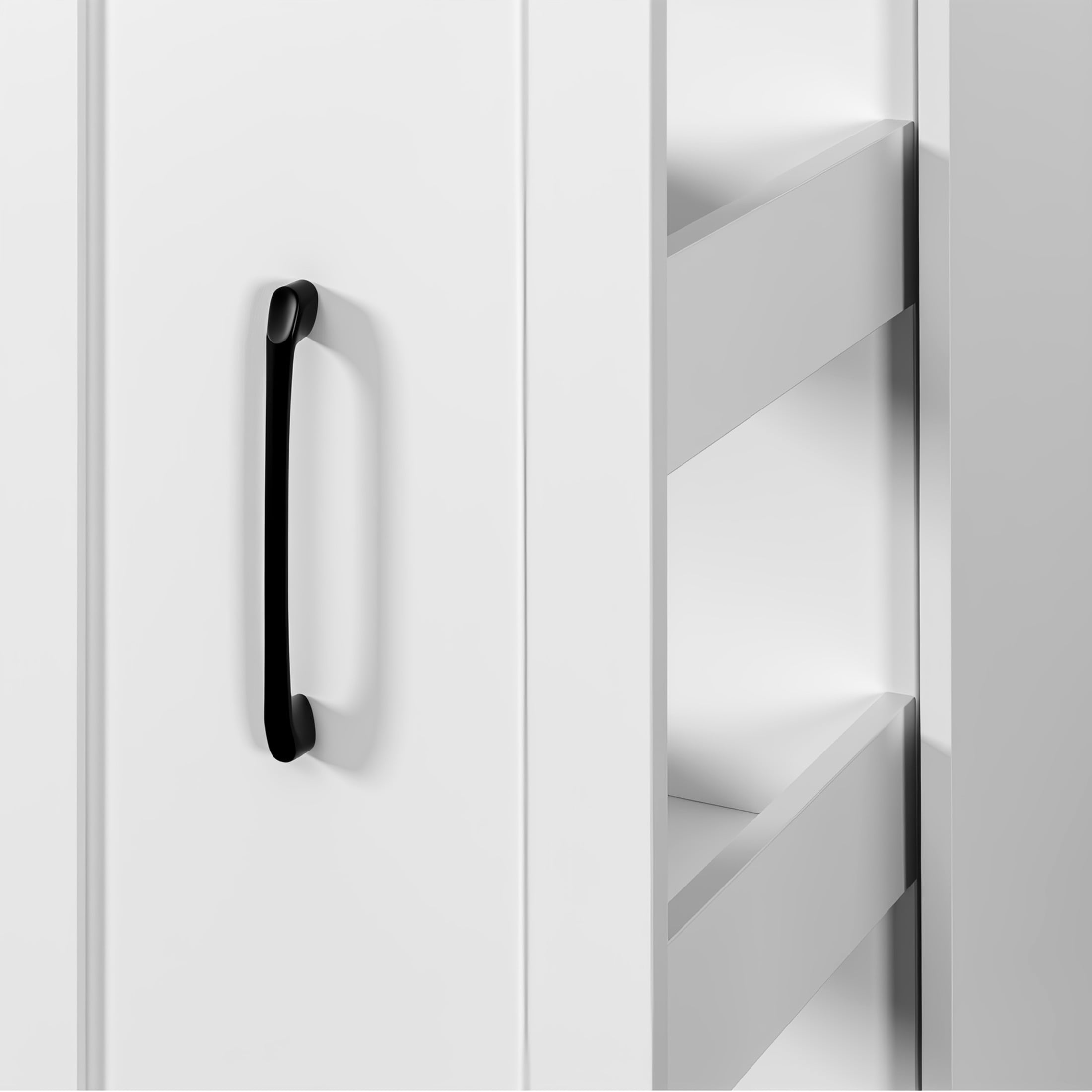 Noble House 70.87" Slim Pantry Cabinet Cart, 6-Tier Narrow Kitchen Spice Rack with Handle, Space-Saving Design, White