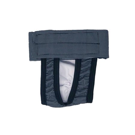 Barkertime Black and White Gingham Waterproof Washable Cat Diaper Pull-up - Made in USA