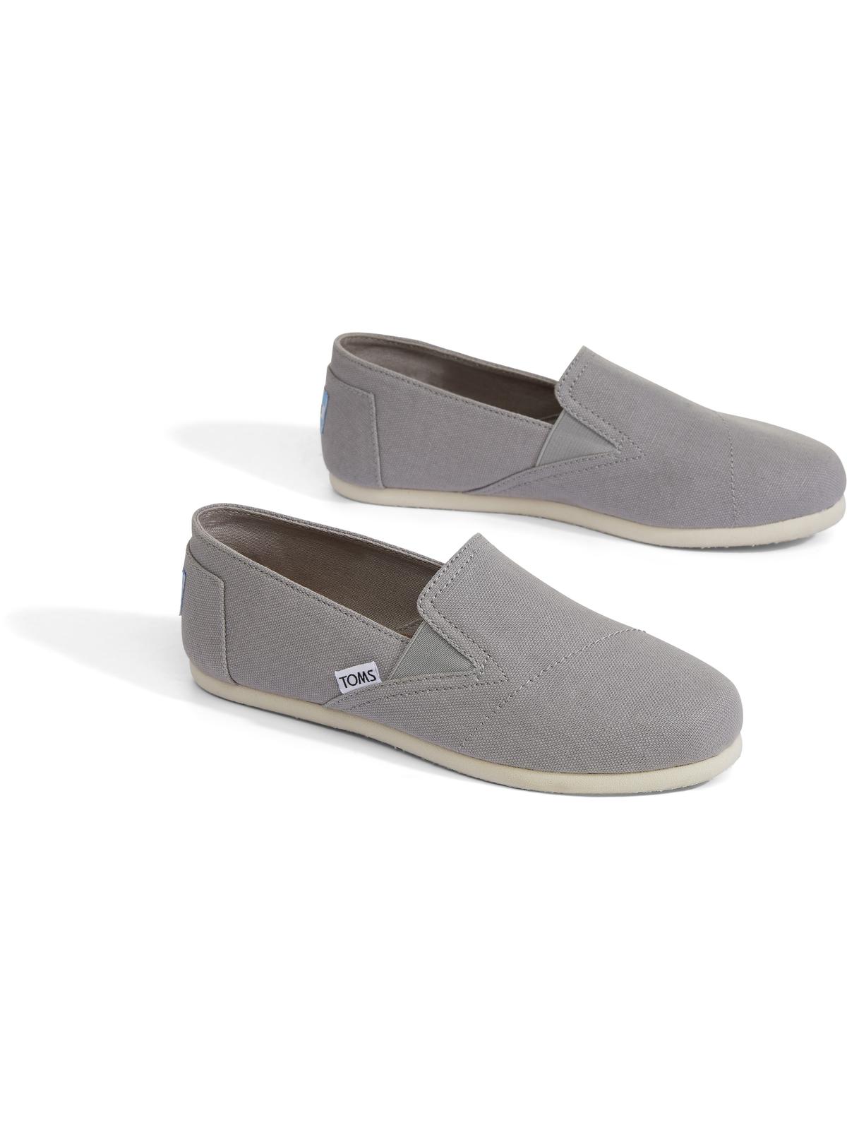 Toms Womens Slip On Knit Oxfords Gray 8 