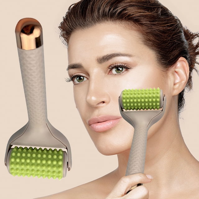 RKSTN Rouleau de Massage Rouleau de Massage, Lifting du Visage, Beauté Faciale, Introduction du Rouleau de Massage Glacé, avec des Épines Saillantes