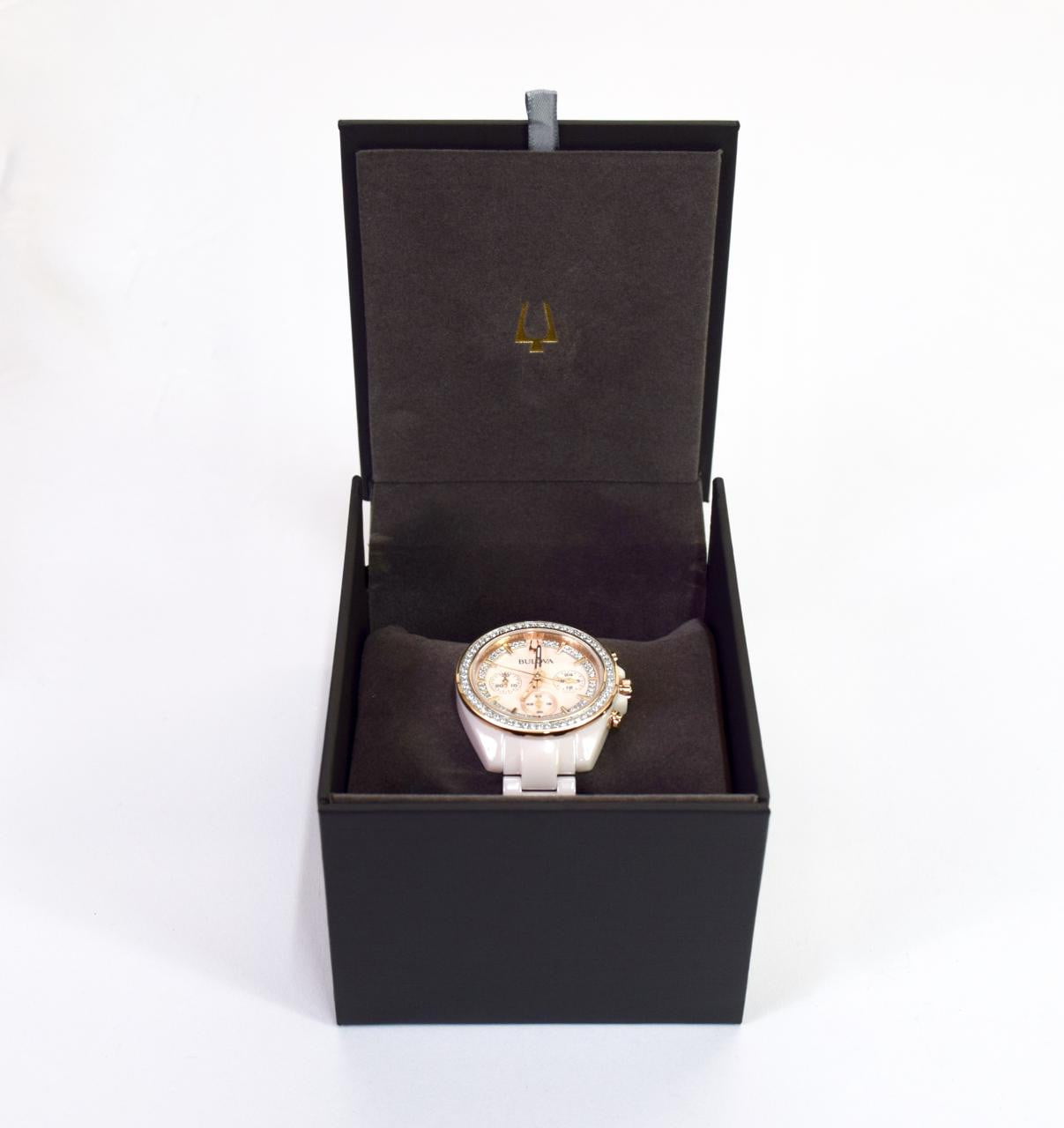Bulova Women's Crystal Pink Ceramic Quartz Watch (Pink) | Walmart Canada