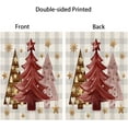 thumbnail image 5 of Merry Christmas Tree House Flag 28x40 Inch Double Sided Outside Grey Buffalo Plaid Checkered Snowflake Winter Farmhouse Yard Outdoor Decorative Flag, 5 of 6