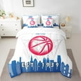 thumbnail image 2 of Erosebridal 7 Pcs Comforter Set Full Size,Sports Bed in a Bag with Flat Sheet and Fitted Sheet and Adults,Basketball Bedding Set with Pillowcase and Sham,Philadelphia, 2 of 5