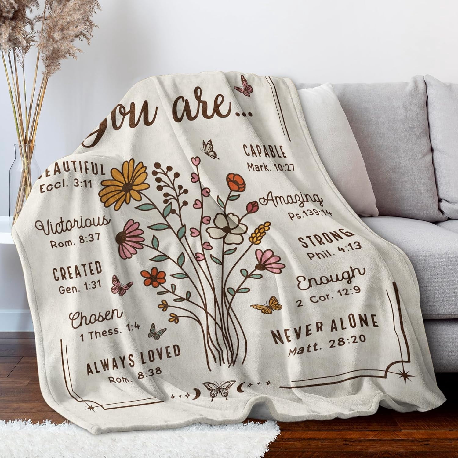 Christian Birthday Gifts for Women, Christian Blanket, Religious Gifts for Women Friendship, Inspirational Catholic Spiritual Presents for Best Friend, Sister, Mom, Daughter