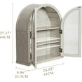 thumbnail image 2 of ANHDAH Wall Cabinet Over Toilet with 2-Door Medicine Storage & Adjustable Shelf, Space-Saving Mounted Organizer for Bathroom Towels & Cosmetics, 2 of 7