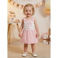 thumbnail image 4 of BemeyourBBs Half Way to One Baby Girl 1/2 Half Birthday Outfit Summer Dress Sleeveless Square Neck Bow Embroidery A-Line Dress Toddler Baby Girls Plaid Gingham Dress, 4 of 8