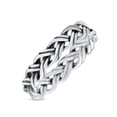 thumbnail image 3 of Attractive Braided Hand-Woven Celtic Knot Twisted Ring Band 925 Sterling Silver Size 7, 3 of 5