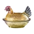 thumbnail image 1 of Plato de de pollo, plato de postre de mesa, elegante recipiente de vidrio para refrigerios, para despensa, café, mesa de comedor, hogar, boda Estilo A, 1 of 8
