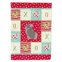 Carolines Treasures CK5419GF Beige Wellman Chinchilla Love Flag Garden Size Small multicolor