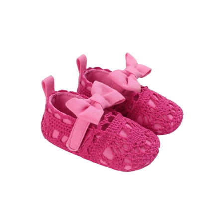 

IZhansean Newborn Infant Baby Girls Sneaker Non-Slip Bowknot Princess Mary Jane Flats Toddler First Walker