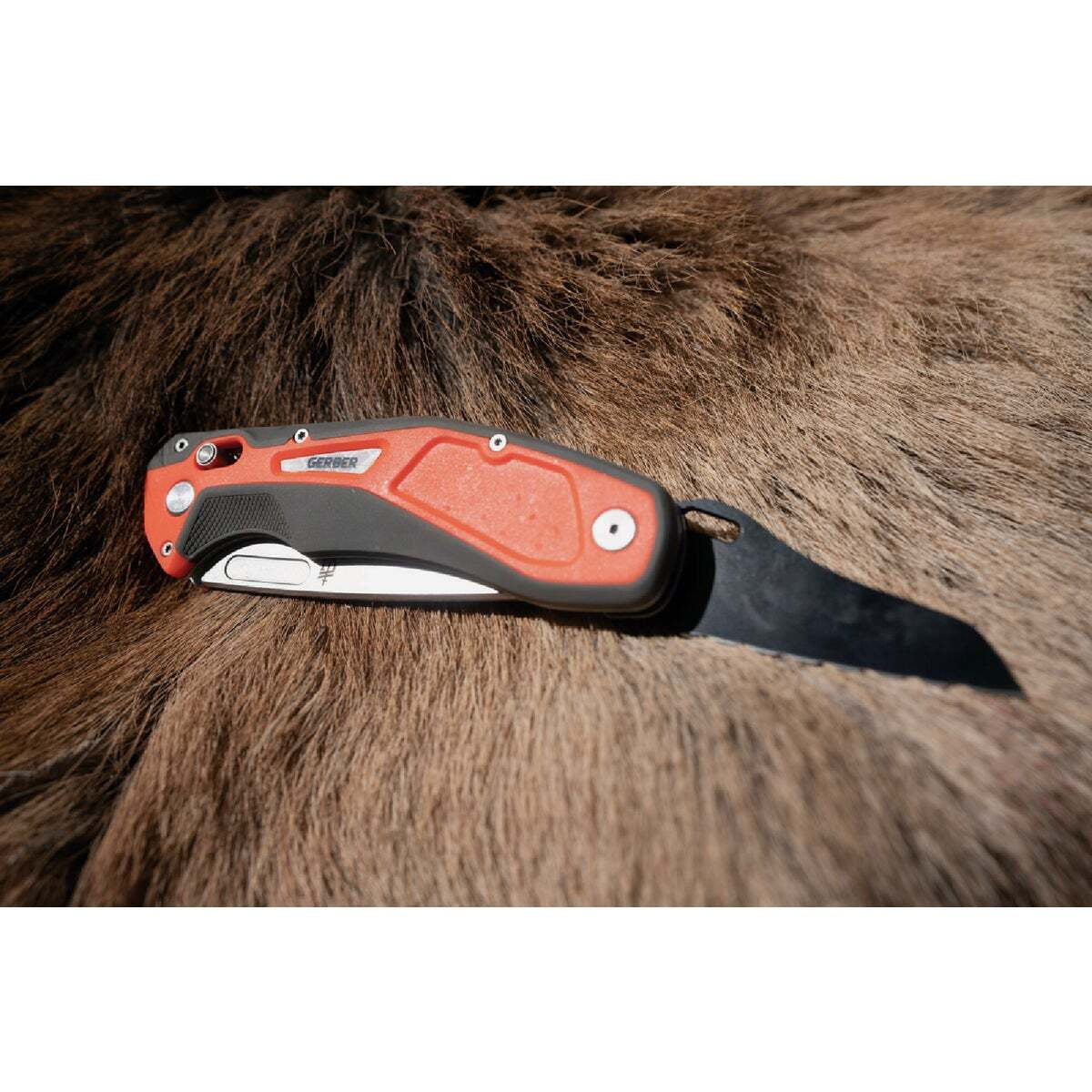 Gerber Randy Newberg DTS Pocket Knife 3.7" Drop Point 440C Satin Blade Polymer Handle Orange