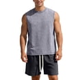thumbnail image 1 of Men's Suit Set for Spring Summer Lightweight Breathable Vest and Relaxed Shorts Ensemble for Casual Daily Wear, 1 of 4
