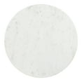 thumbnail image 5 of Kate and Laurel Tira Round Side Table, 14 x 14 x 24, White and Silver, Decorative Pedestal Style End Table for Use as a Bedroom Nightstand or Living Room Accent, 5 of 7