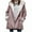 Pink -COAT, variant on Plus Size Winter Coats for Women Oversized Warm Sherpa Lined Parka Faux Suede Fleece Hooded Jackets Winter Thermal Overcoats