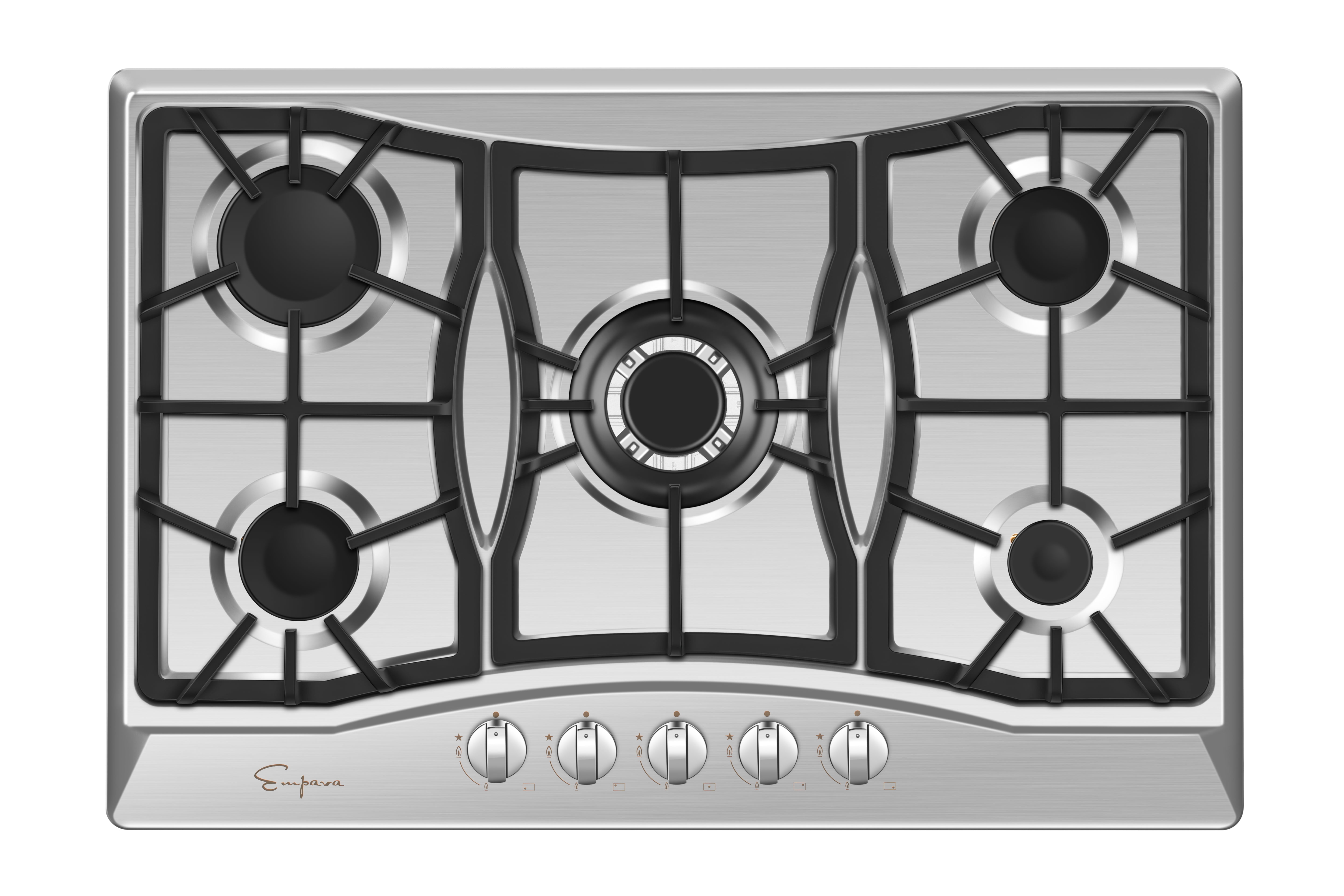 Empava 30 inch Gas Stove Cooktop 5 Italy Sabaf Burners Stainless Steel 30GC0A2 