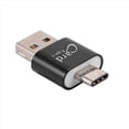 thumbnail image 4 of 4X Lector de Tarjetas Aluminio Usb Type C Otg Adaptador de Lector de Tarjeta de Memoria Externa Micro-Sd / Tf para Computadora Teléfono Móvil (Negro), 4 of 8