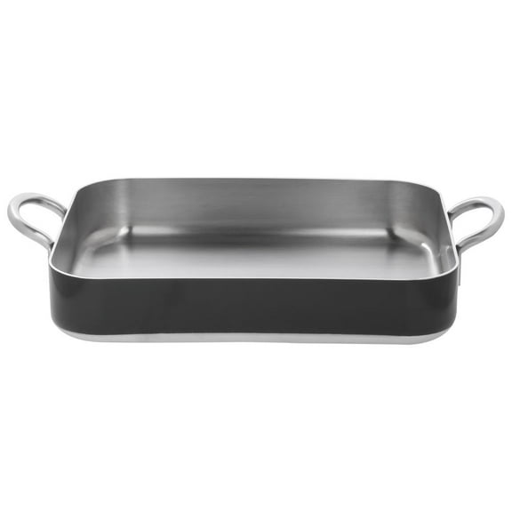 HUBERT® Roasting Pan 5-Ply Stainless Steel Black - 12 3/5"L x 10 1/4"W x 2 3/4"H