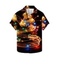 thumbnail image 5 of JURANMO Flash Deals Today Mens Hawaiian Shirts Fashion Glitter Christmas Trees Graphic Tees Shirt Casual Button Down Lapel Short Sleeve Tops Xmas Gifts Black L, 5 of 6
