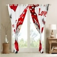 thumbnail image 3 of Erosebridal Cadeaux Gnome Rideaux & Draperies Couples Saint-Valentin Gnome Rideaux, Cœurs d'Amour Rouges Romantiques 30 %-50 % Rideaux Occultants Gnomes Amour Saint-Valentin Rideaux de Fenêtre 52 Pieds'Lx63 Pieds'H, 3 of 6