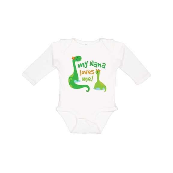 Inktastic My Nana Loves Me Grandson Boys Long Sleeve Baby Bodysuit