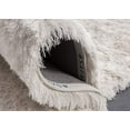 thumbnail image 5 of Safavieh Paris Shag Collection SG511 Handmade Silken Glam 2.5-inch Thick Area Rug, 5' x 5' Square, Ivory, 5 of 5