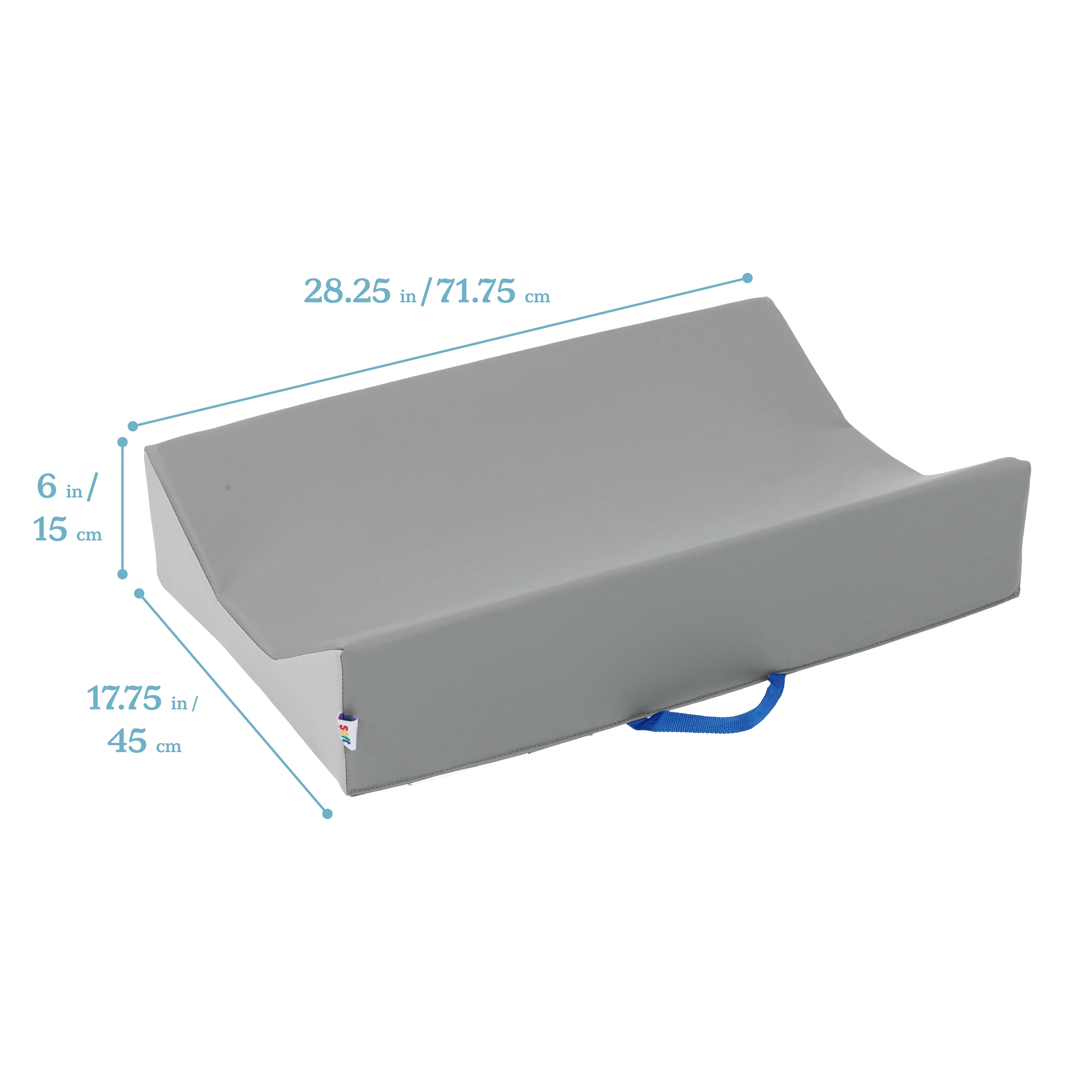 ECR4Kids SoftZone Baby Changing Pad with Carrying Handle, Newborn Essentials, Grey/Light Grey
