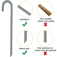 thumbnail image 4 of Euromax 12 inch Galvanized Rebar Stakes Heavy Duty J Hook Tent Stakes Ground Anchors for Trampoline, Canopy, Fence, Pack of 4（Grey）, 4 of 6