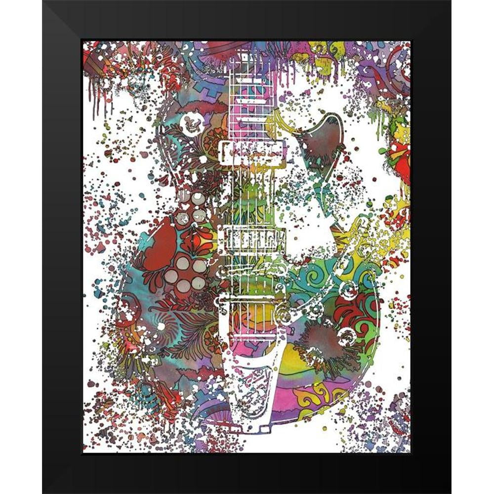 Dean Russo Collection 15x18 Black Modern Framed Museum Art Print Titled - Les Paul Whammy