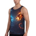 thumbnail image 2 of Daiia Red And Blue Fire Dragon C Printed Men's Quick Dry Fit Muscle Tank Top Slim-Fit Tank Workout Tank Top Lightweight Sports Tank Top-X-Large, 2 of 7