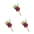 thumbnail image 3 of Ojal de boda apto para mascotas Qarigey con alfiler para gatos y perros flores artificiales Camafeo profundo, 3 of 6
