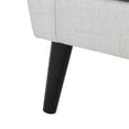 thumbnail image 6 of GDF Studio Teche Mid Century Modern Fabric Tufted Club Chair, Light Gray and Dark Brown, 6 of 8