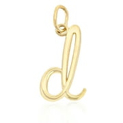 Charm America - Gold Lower Case Initial "D" Charm - 10 Karat Solid Gold