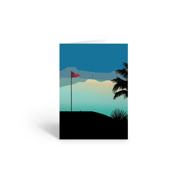 Golf Tee Note Cards - 10 Boxed Golfing Cards & Envelopes - 14373