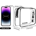 thumbnail image 2 of 2pcs Lermende Clear Toiletry Bag TSA Approved Travel Toiletry Bag, Carry On Airport Airline Compliant Bag Quart Sized 3-1-1 Kit Luggage Pouch, 2 of 5