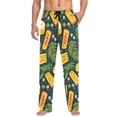 thumbnail image 5 of joogoo Men's Pajama Pants Watermelons and Leaves Cotton Long Sleepwear Lounge Pants M, 5 of 7