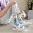 thumbnail image 3 of 1 Pair Women Socks Cartoon Flower Candy Color Harajuku Breathable Design Korean Style Japanese Comfortable Socks New, 3 of 12