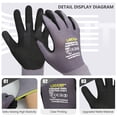 thumbnail image 2 of Guantes de trabajo LOCCEF, microespuma, recubiertos de nitrilo, 6 pares, gris 7/S, 2 of 8