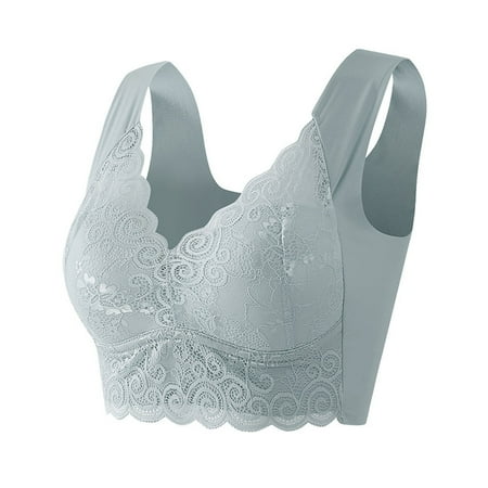 

YDKZYMD Padded Bras for Women Everyday Wirefree Plus Size Comfort Bra