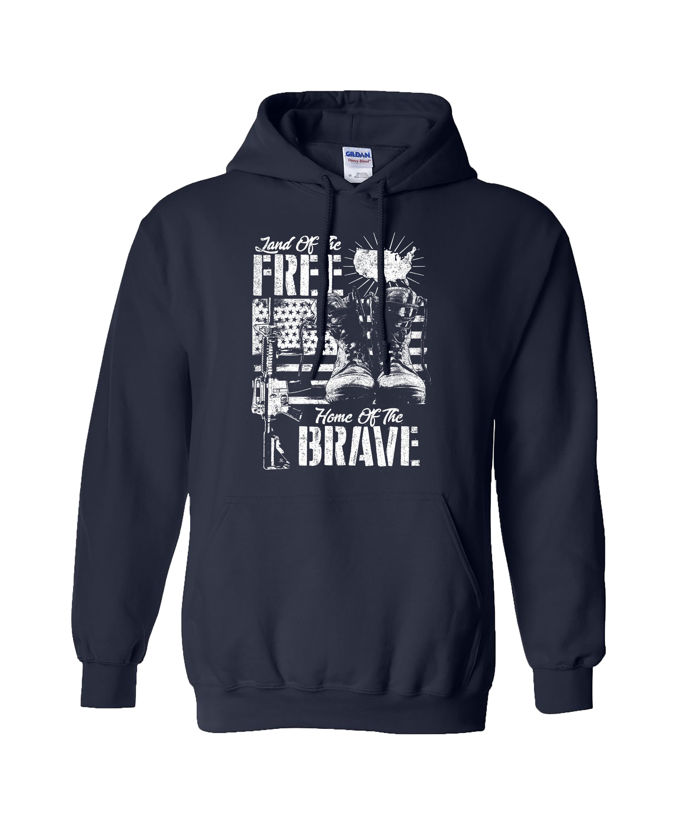 U.S Military Land of the Free Home of the Brave Hooded Sweatshirt - Bild 27 von 33