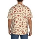 thumbnail image 3 of Fotbe Red Wine Camisa Estampada de Manga Corta para Hombre, Casual de Verano, Estilo Playero, Sin Arrugas-Large, 3 of 5