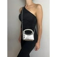 thumbnail image 4 of JULIE FERRARO COLLECTION Pearl Handle Evening Clutch Purse for Women with Detachable Chain Strap, 4 of 10