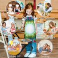 thumbnail image 6 of Colorful Radial Tie Dye Pattern Kids Aprons for Girls and Boys,Adjustable Neck Strap Toddler Aprons for Kids Cooking Baking, 6 of 6
