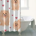 thumbnail image 4 of Pomeranian Dogs with Hearts Shower Curtain 36"x72" ,Bathroom Decorative Shower Curtains Set with 12 Hooks,Modern Waterproof Washable Shower Curtain, 4 of 6